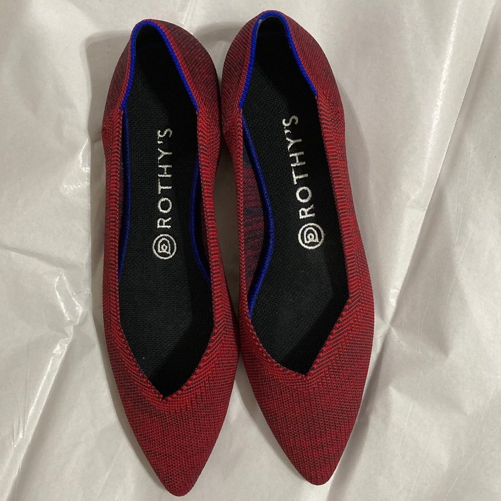 Rothy's The Point Loafer Scarlet Red - Sze W9 - Pre Owned